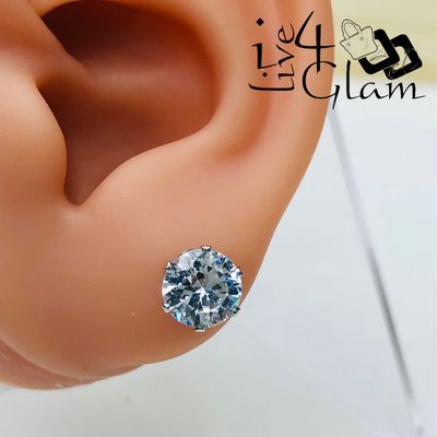 Magnetic Cz Stud Earring 8mm