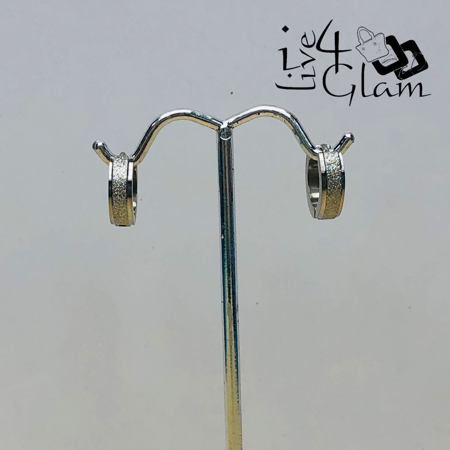 Fashion Hoop Silver Tone 1.3cmx1.3cm