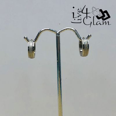 Fashion Hoop Silver Tone 1.3cmx1.3cm