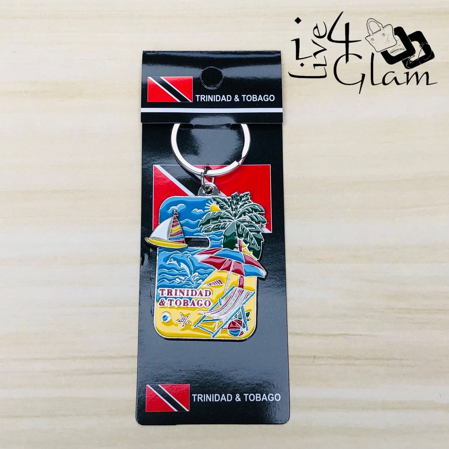 Trinidad and Tobago Sailboat Keychain