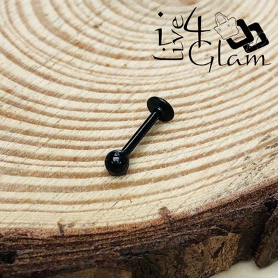 Stainless Steel Ball Flat Back Stud Black