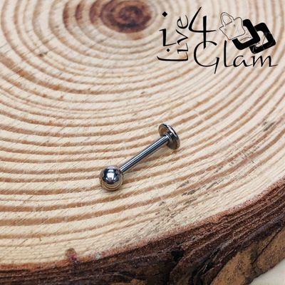 Stainless Steel Ball Flat Back Stud Silver