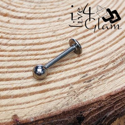 Stainless Steel Ball Flat Back Stud Silver