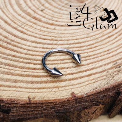 Stainless Steel Spike Barbell Silver 10mm