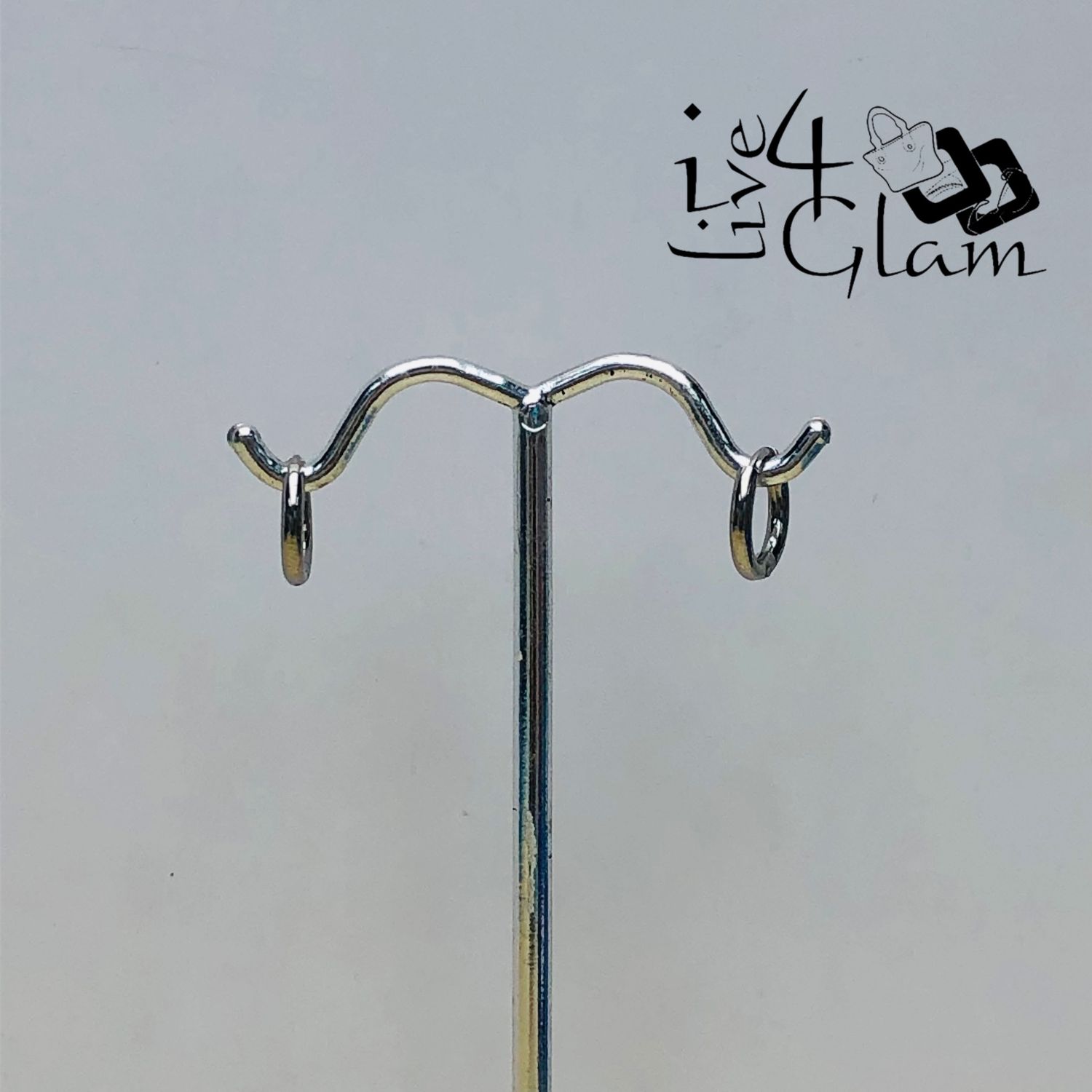 Stainless Steel 8mm Silver Hoop