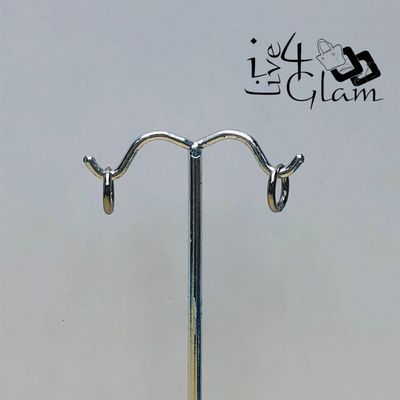 Stainless Steel 8mm Silver Hoop