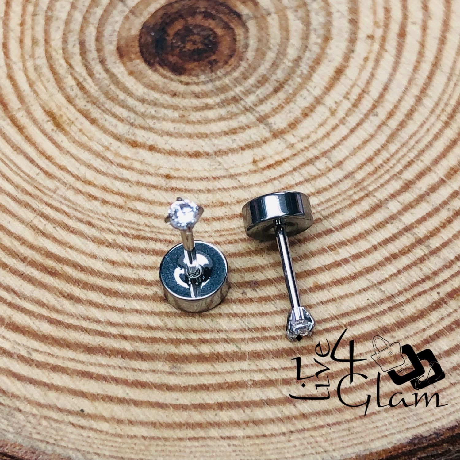 Stainless Steel 2mm Cz Silver Flat Back Stud