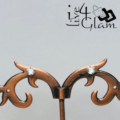 Stainless Steel 4mm Cz Gold Flat Back Stud