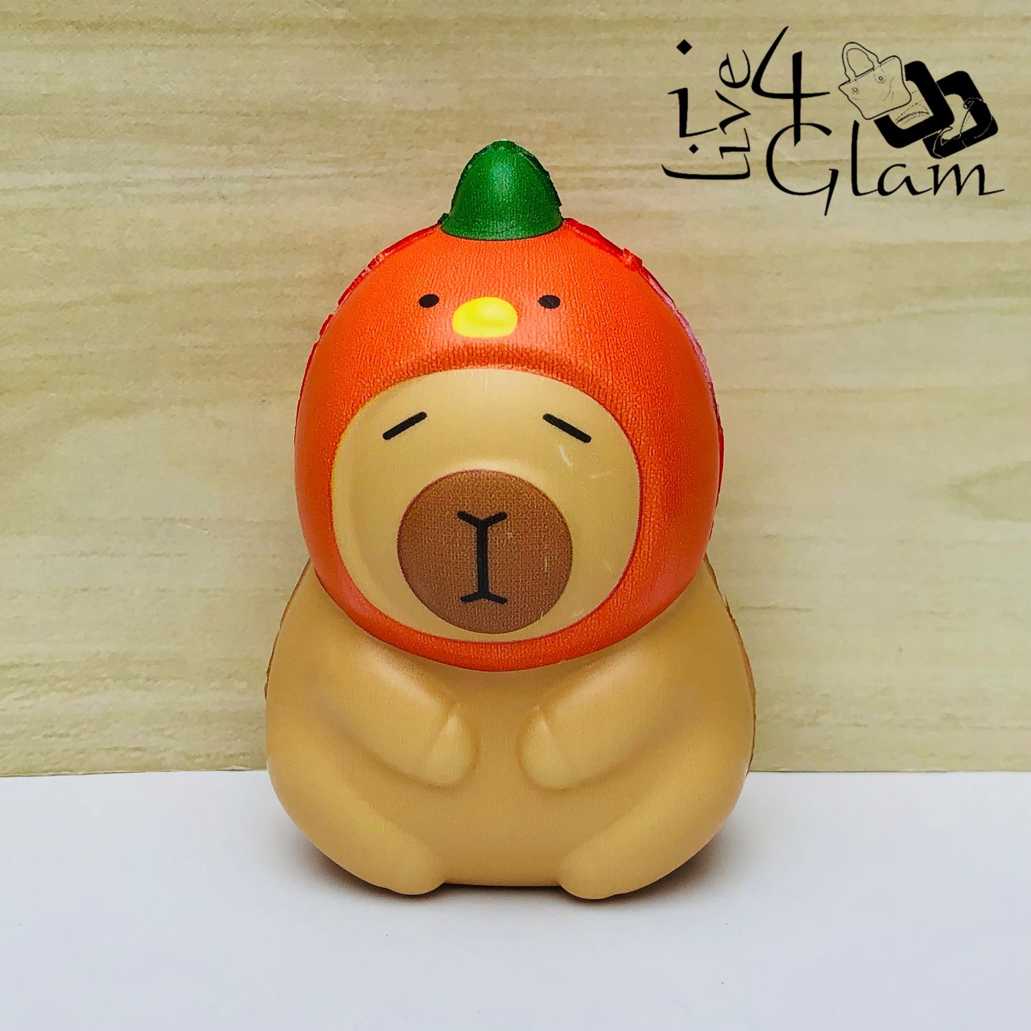 Capybara Squishy w Orange Hat