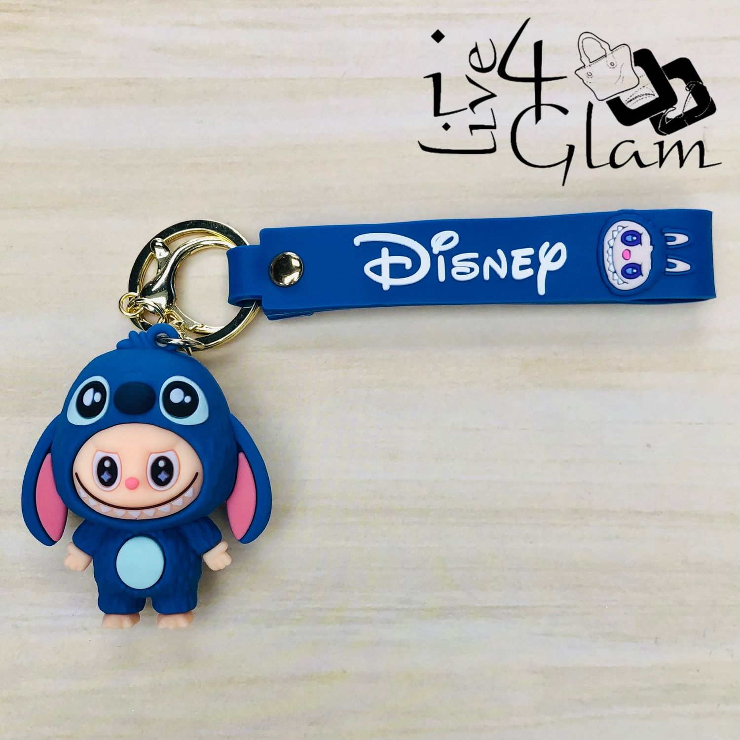 Stitch Labubu Keychain