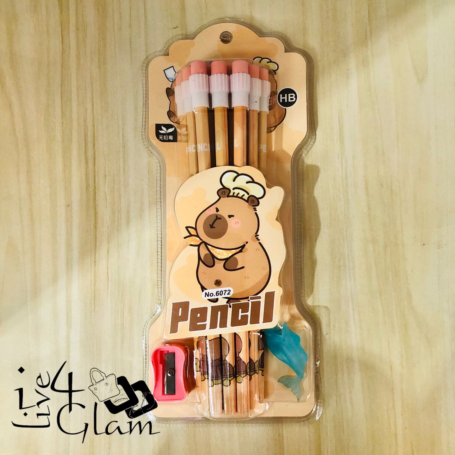 12 Pack Capybara Pencil Set , Style: Style 1