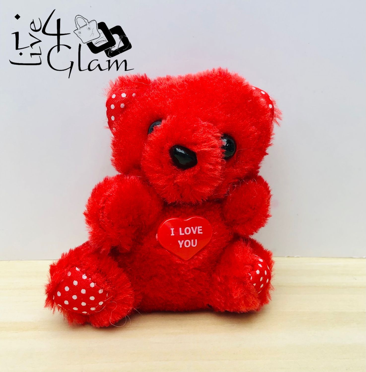 Valentine's Mini Bear, Color: Red