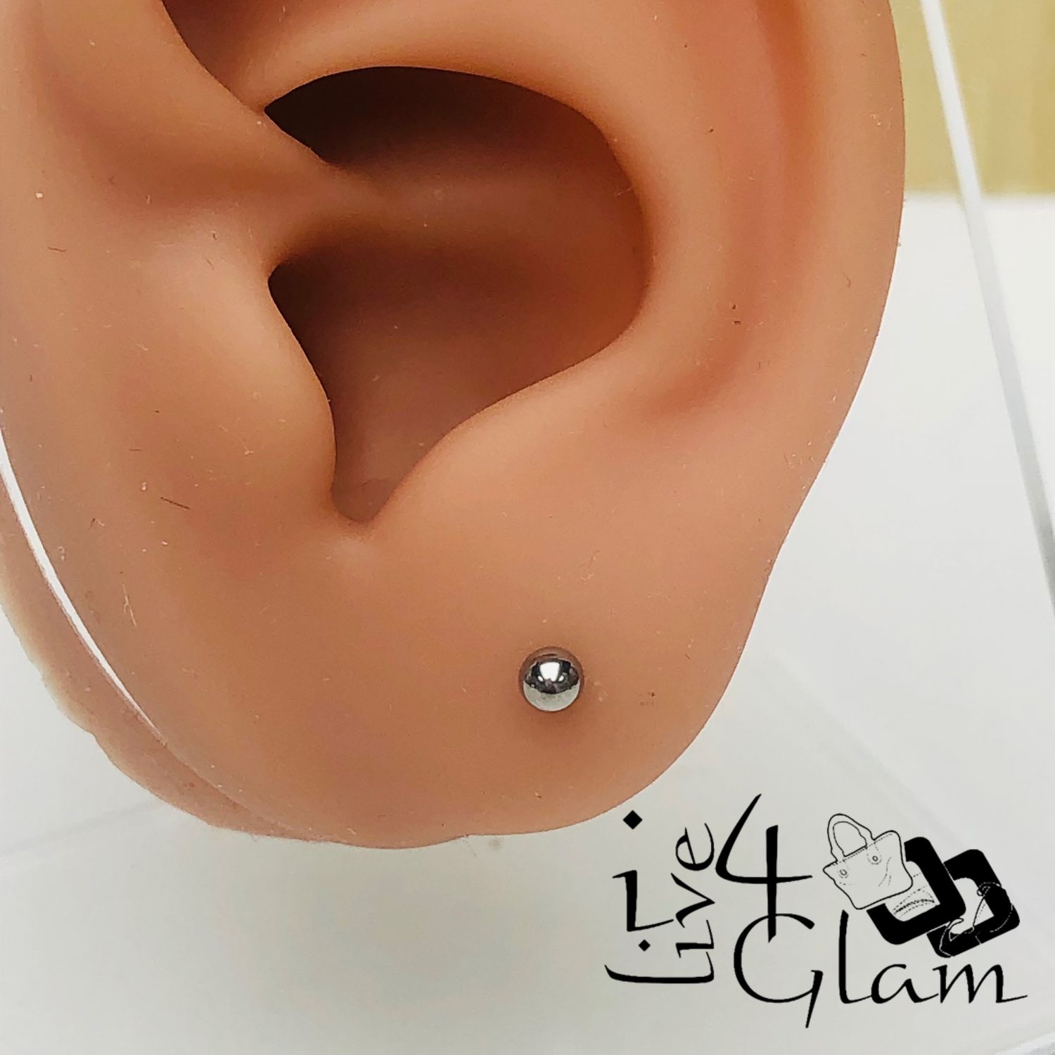 Stainless Steel 3mm Ball Silver Flat Back Stud