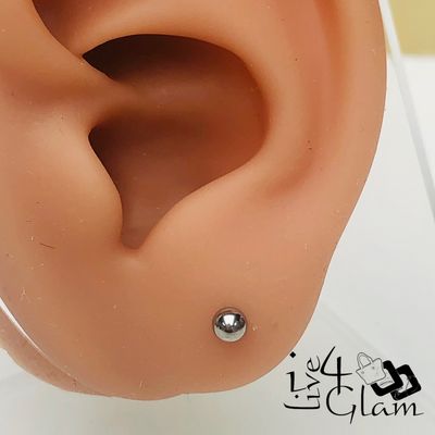 Stainless Steel 4mm Ball Silver Flat Back Stud