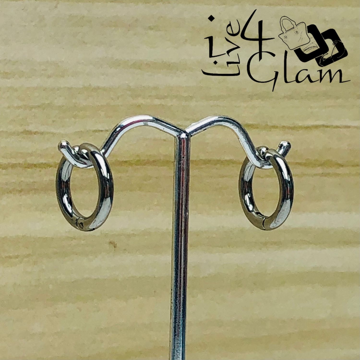Stainless Steel 12mm Silver Hoop