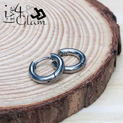 Stainless Steel 12mm Silver Hoop