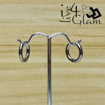 Stainless Steel 8mm Silver Hoop