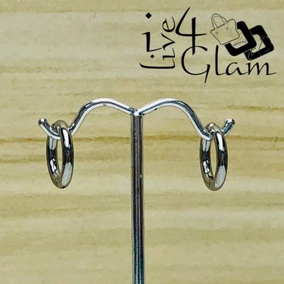 Stainless Steel 10mm Silver Hoop