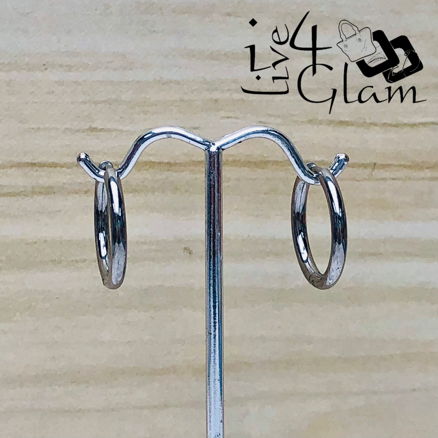 Stainless Steel 14mm Silver Hoop