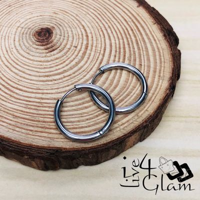 Stainless Steel 18mm Silver Hoop