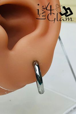 Stainless Steel 10mm Silver Clip-On Ear Cuff