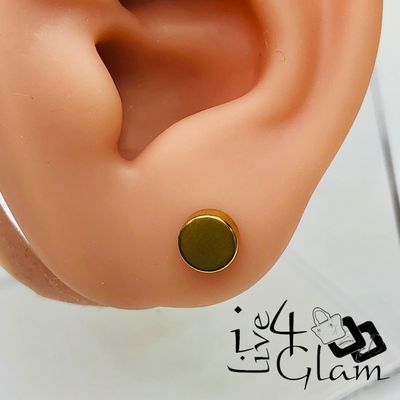 Stainless Steel 6mm Round Gold Magnetic Stud
