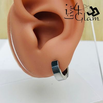 Stainless Steel 9mm Silver Clip-On Ear Cuff