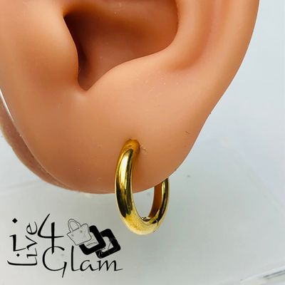 Stainless Steel 10mm Gold Clip-On Ear Cuff