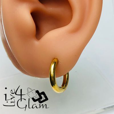 Stainless Steel 10mm Gold Clip-On Ear Cuff