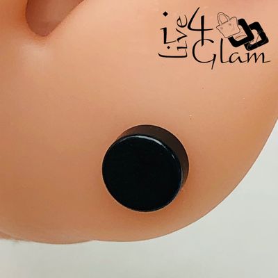 Stainless Steel 6mm Round Black Magnetic Stud