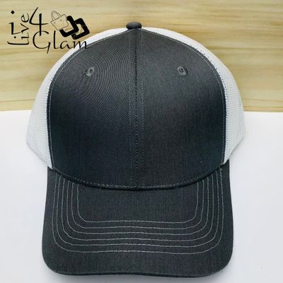 Mesh Trucker Cap Gray and White