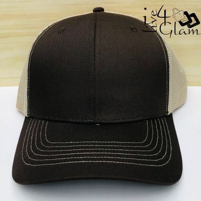 Mesh Trucker Cap Brown and Tan