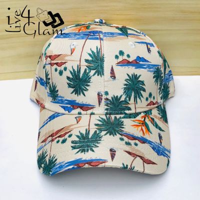 Palm Tree Pattern Trucker Cap Beach Pattern