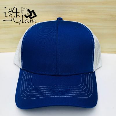 Mesh Trucker Cap Blue and White
