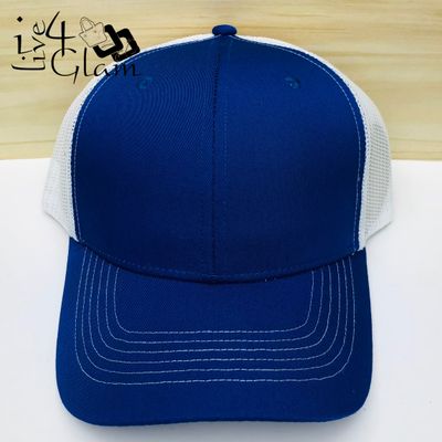 Mesh Trucker Cap Blue and White