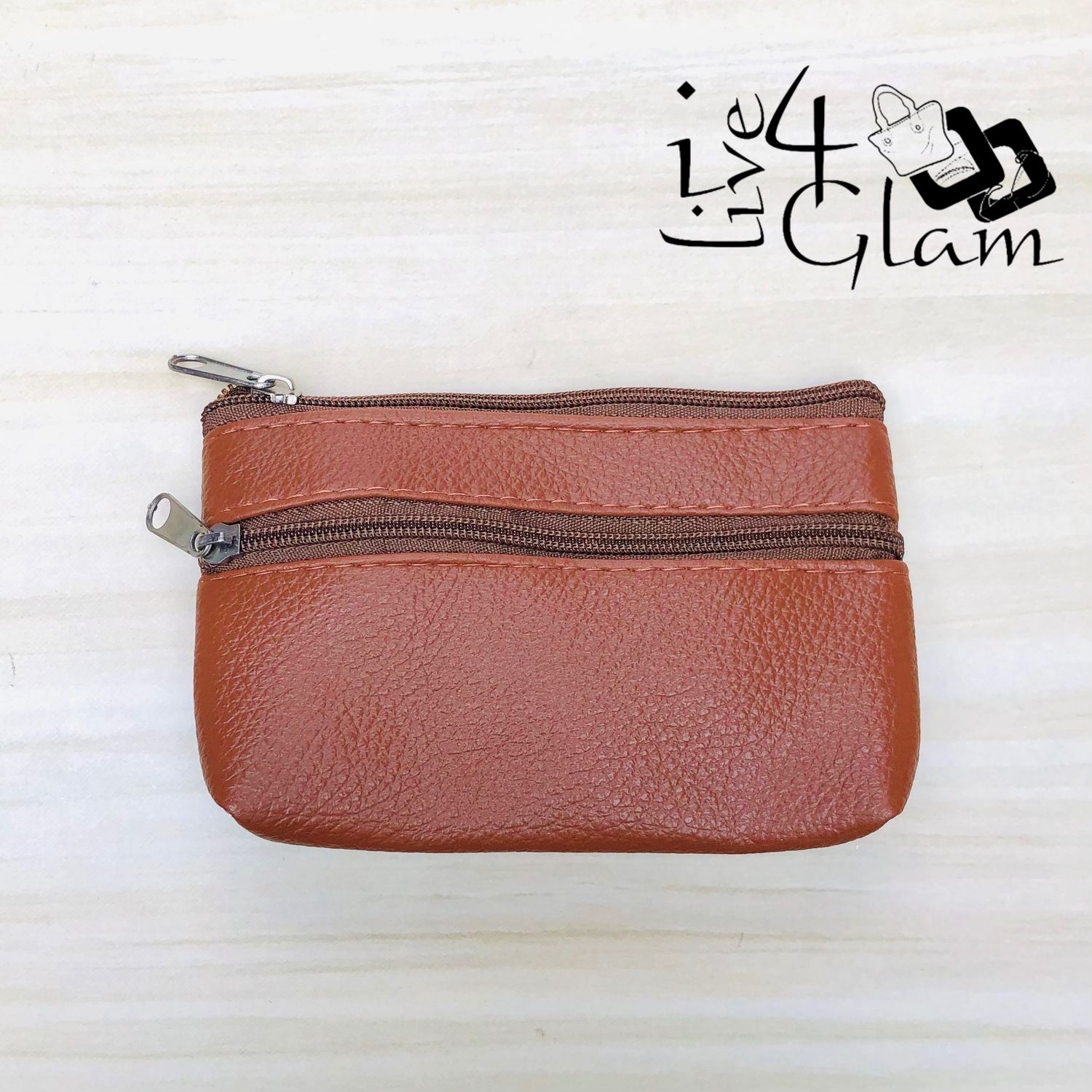 Plain Coin Purse Brown