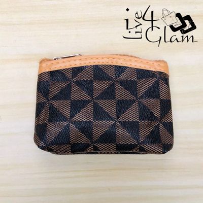 Pattern Coin Purse Brown