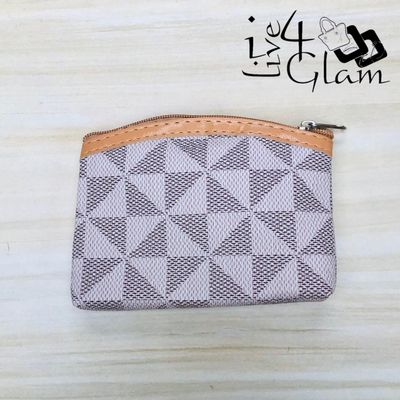 Pattern Coin Purse Tan