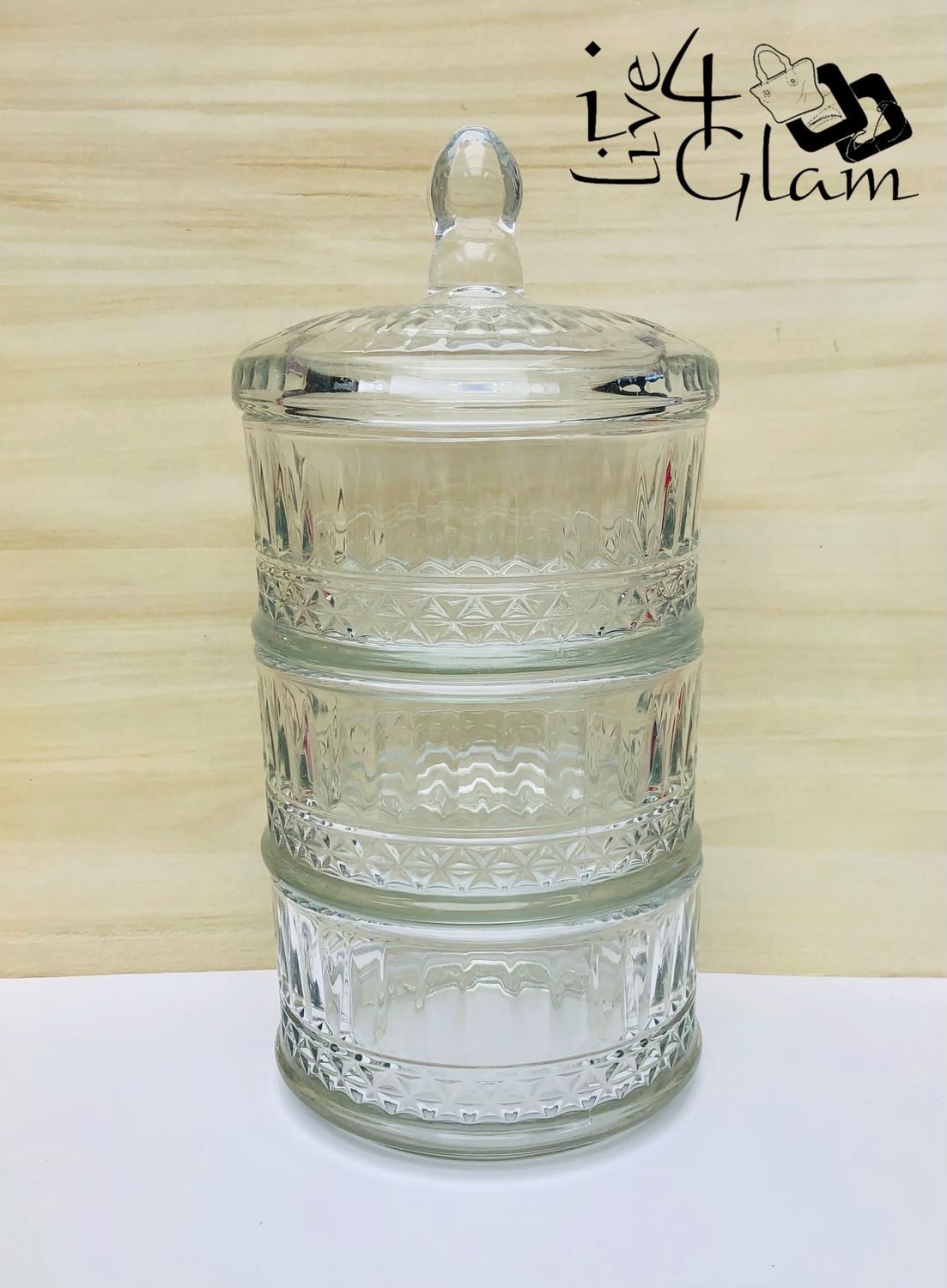 Three Tier Glass Jars