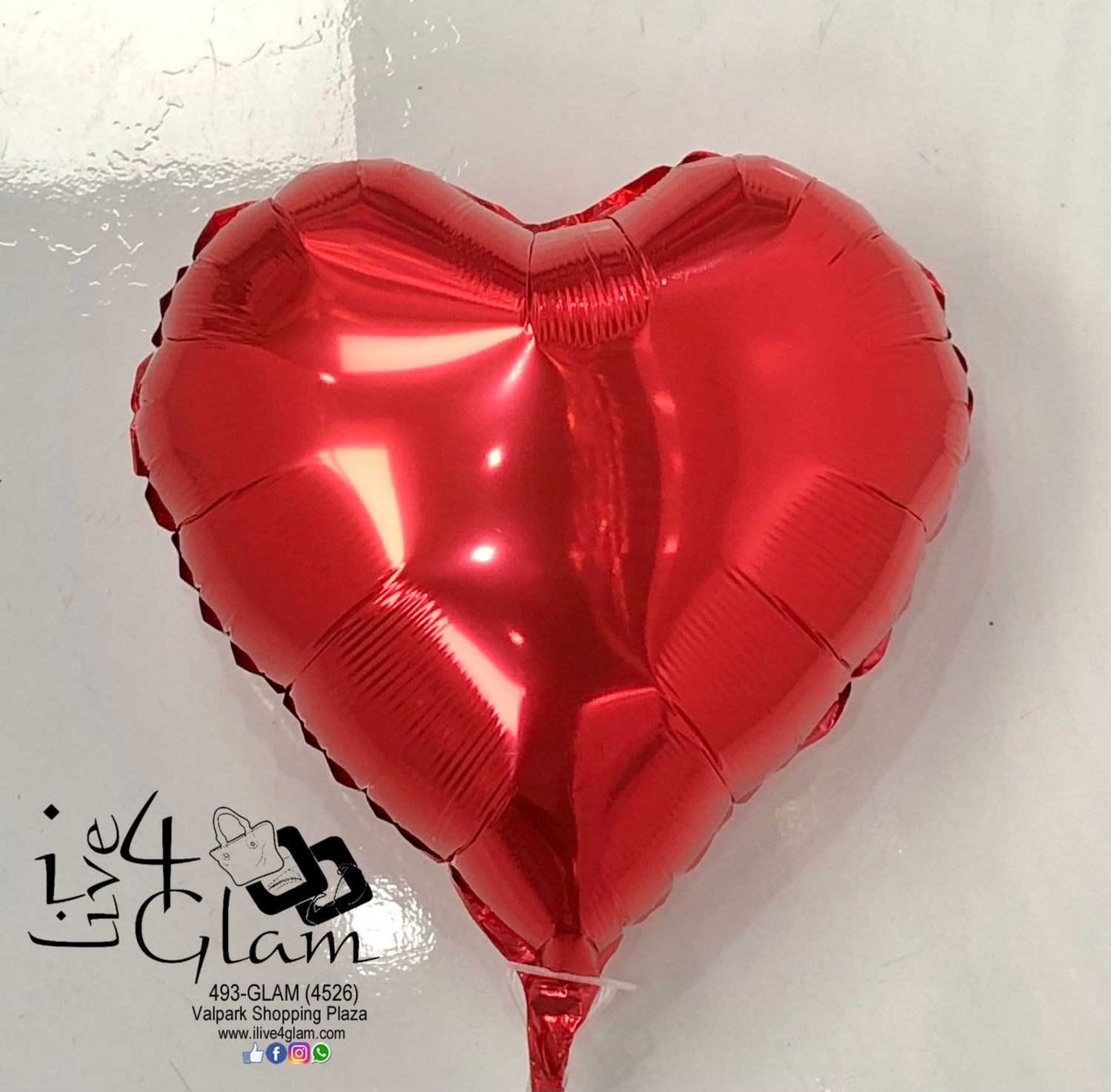 Valentine's Balloon Plain Red Heart