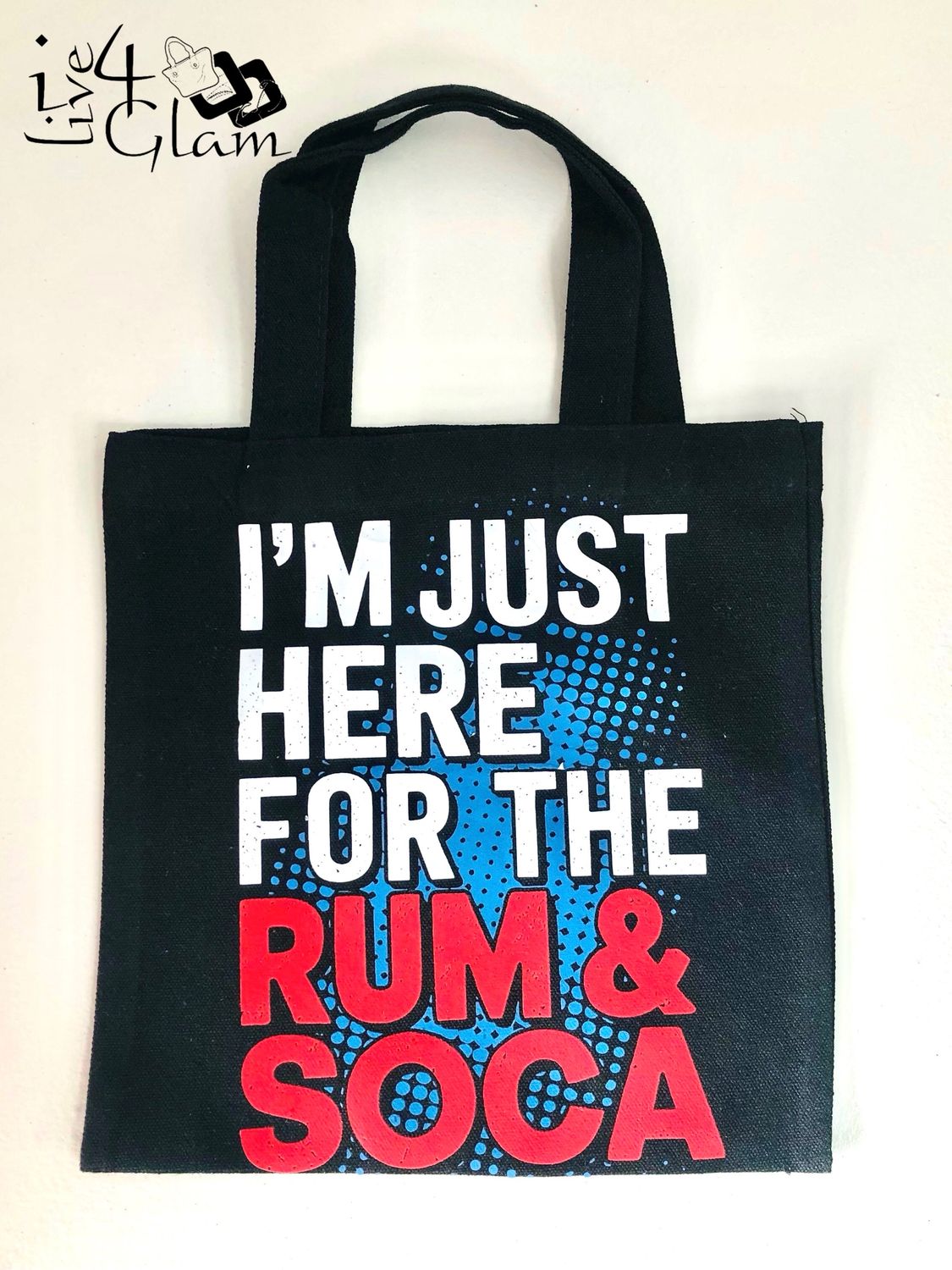 Black Mini Tote Bag Rum and Soca