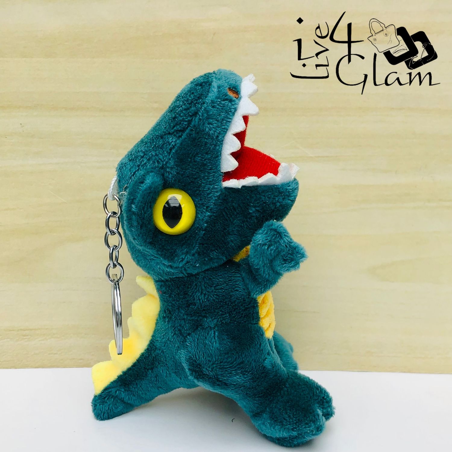 Plush T-Rex Dinosaur Keychain, Color: Blue