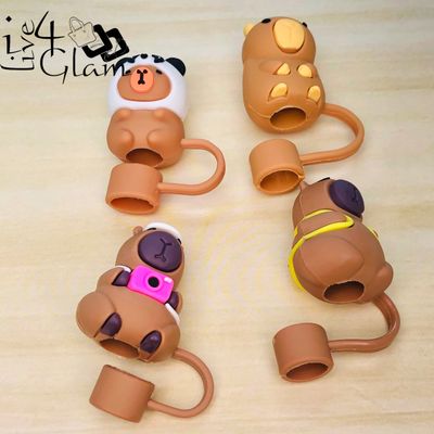 Large Capybara Silicone Straw Cover