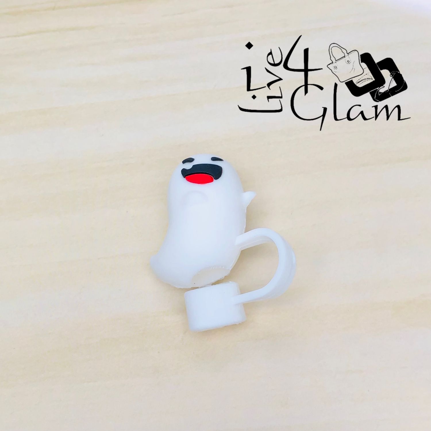 Large Halloween  Silicone Straw Cover, Style: Ghost