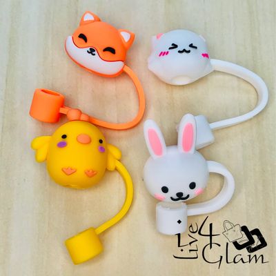 Silicone Animal Straw Cover