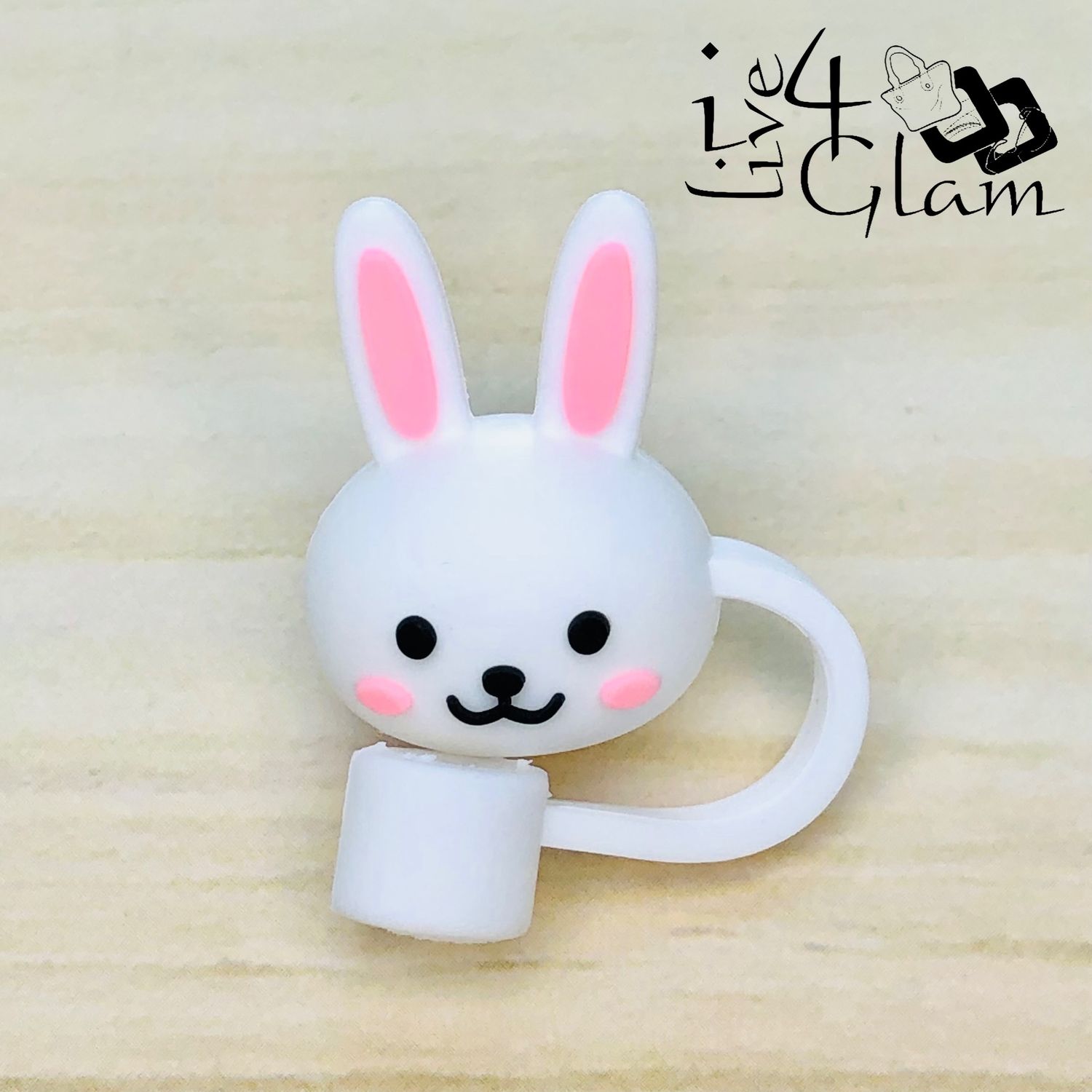 Silicone Animal Straw Cover, Style: Bunny