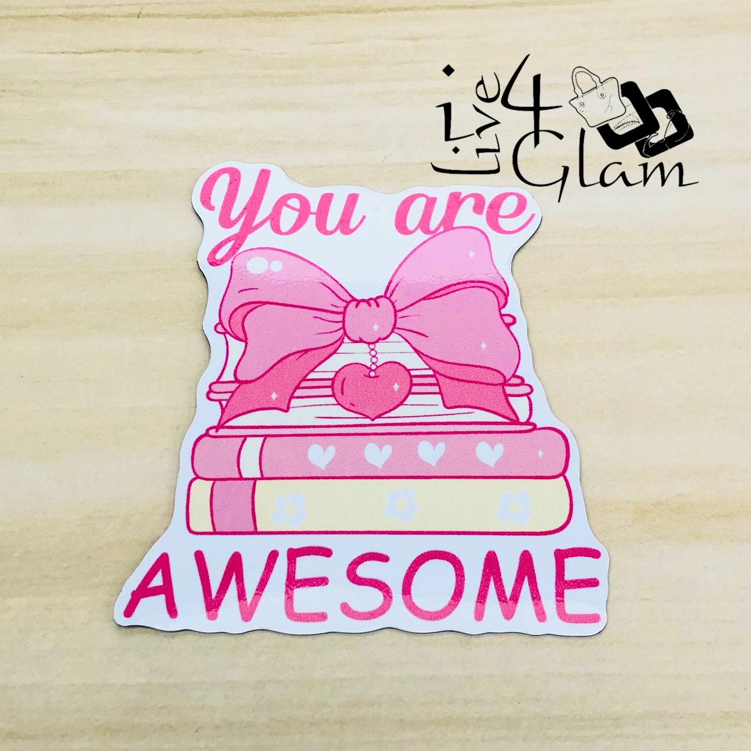 Pink Inspirational Magnet, Style: You Are Awesome