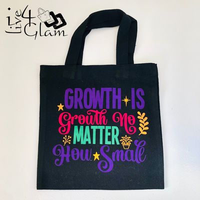 Black Mini Tote Bag Growth Is Growth