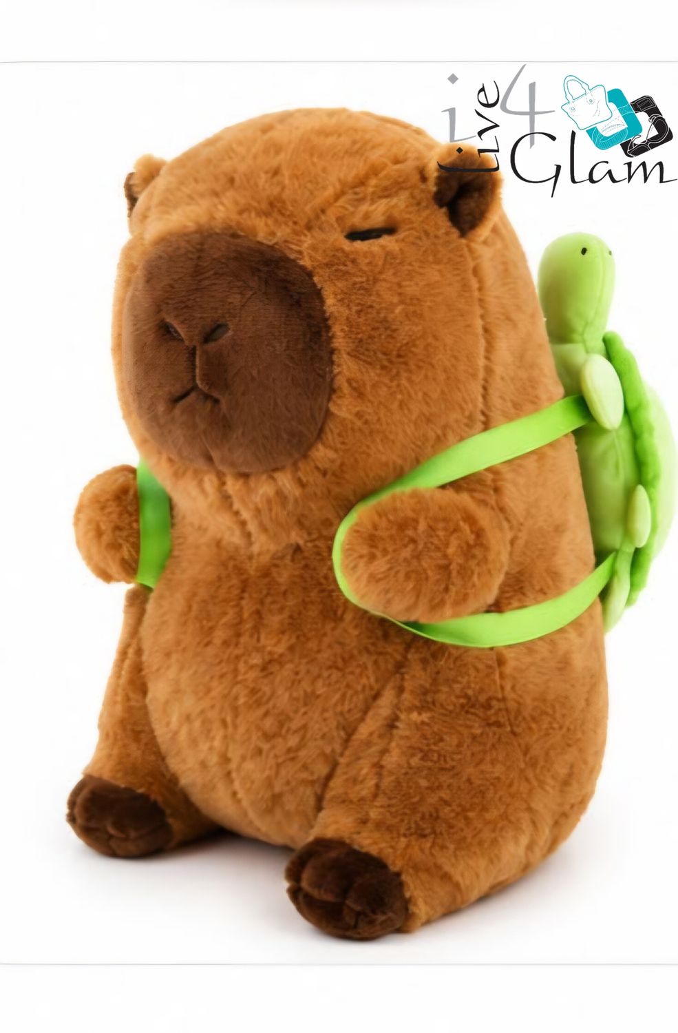 Large Plush Capybara Stuff Toy Turtle Backpack