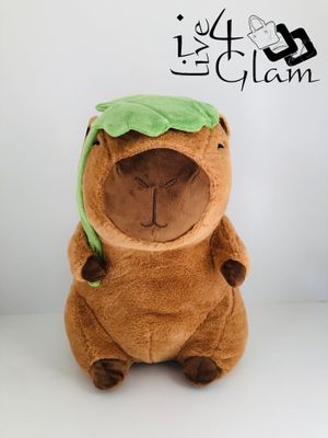 Large Plush Capybara Stuff Toy Lilypad